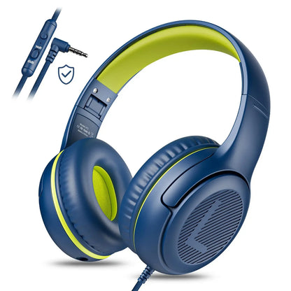 1/2/3Pcs AWATRUE AT2 Kids Headphones Wired Toddler Headsets with Mic Over-Ear Headphone Foldable on-Ear Design for PC,Laptop