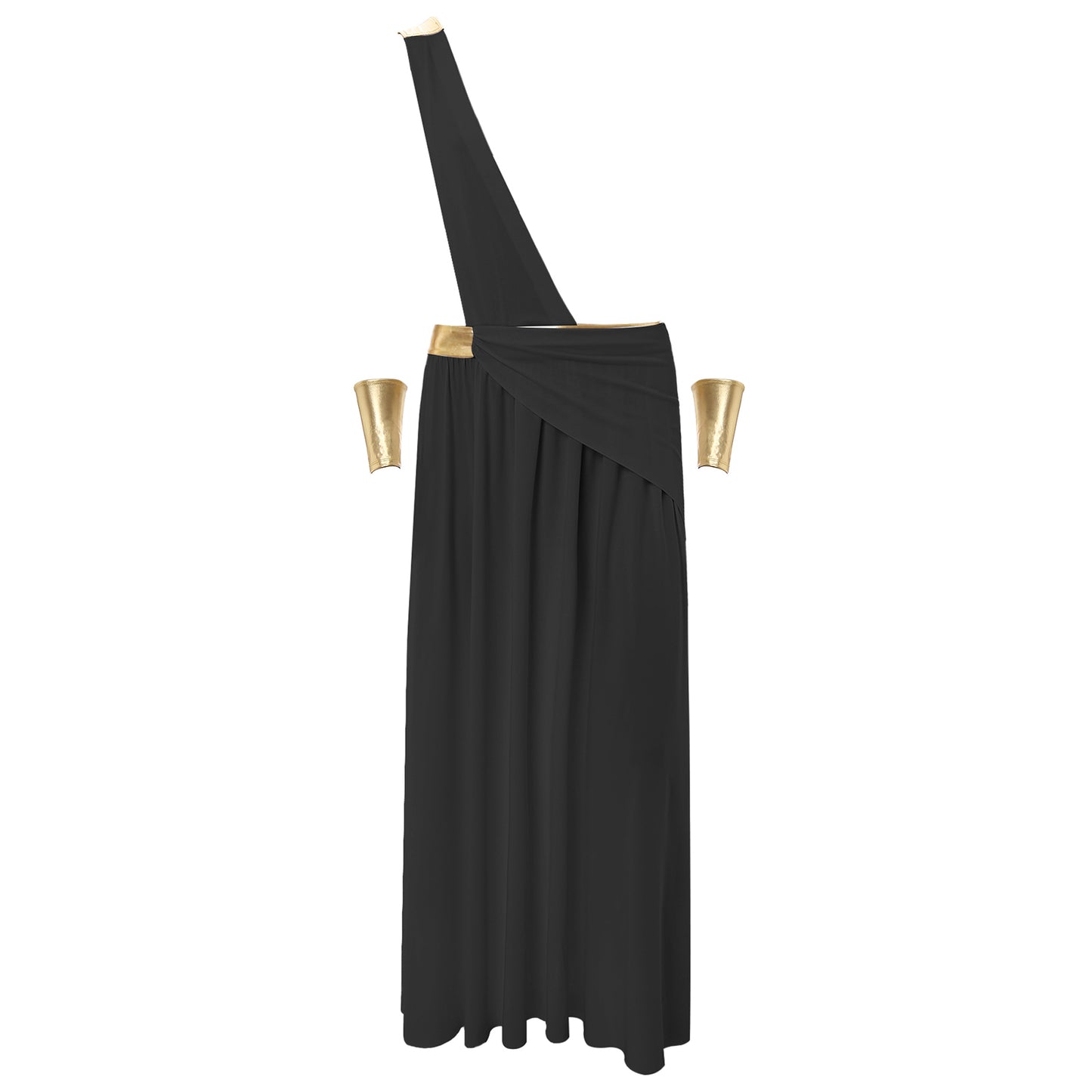 Mens Ancient Greek God Toga Gladiator Costumes Roman Emperor One Shoulder Sleeveless Robe Halloween Medieval Warrior Outfits