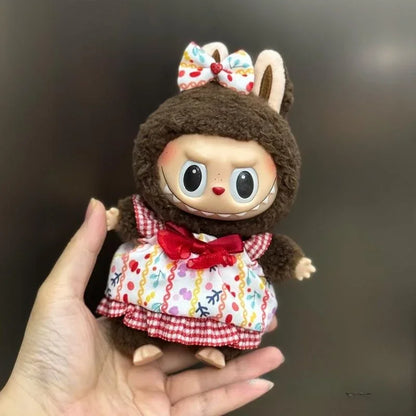 Mini Plush Doll'S Clothes Outfit Accessories For Korea Kpop Exo 15-17cm Labubu Idol Overalls set Clothing Gift