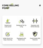 BOLANY Sports Bottle 10th Rubber Transparent Plastic with lid Bottle 750ML Portable Squeeze Drinking Outdoor Cycling Kettle