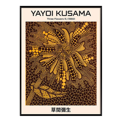 Japanese Minimalist Poster Yayoi Kusama Canvas Paintings Abstract Art Print Wall Art Picture for Living Room Cuadros Home Decor