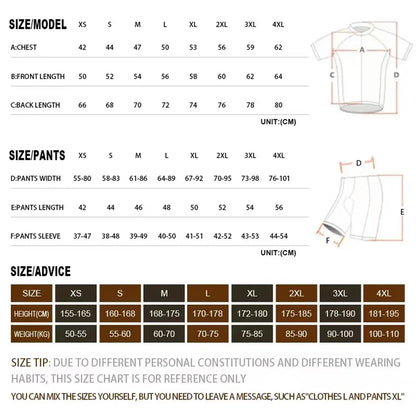 Raudax Summer Cycling Set Man Cycling Jersey Short Sleeve Bicycle Cycling Clothing Kit Mtb Bike Wear Triathlon Maillot Ciclismo