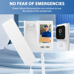 Video Door Phone System 3.5 Inch IPS Screen Wireless Doorbell with Camera Doorphone Telephone Style Wireless Doorbell Intercom