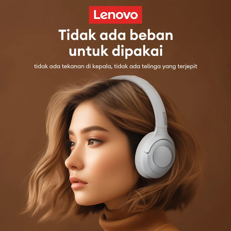 Original Lenovo TH54 Head Mounted Wireless Bluetooth 5.4 Earphones Over-Ear HIFI Stereo Music Game Noise Canceling Sport Earbuds