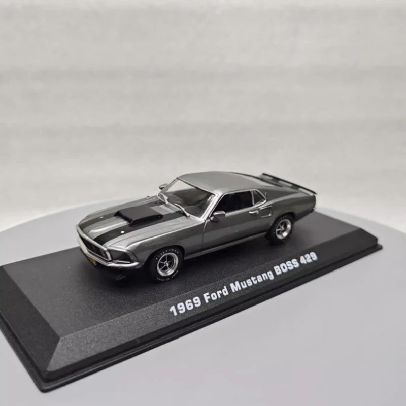 Greenlight Diecast 1/43 Scale 1969 Ford Mustang BOSS 429 Alloy Simulation Car Model Collection Display Toy Gift Souvenir