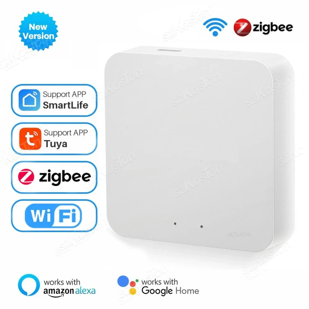 Tuya Zigbee 3.0 Gateway Hub Smart Home Wireless Bridge Smart Life APP Remote Control Automation Device Works with Alexa Google