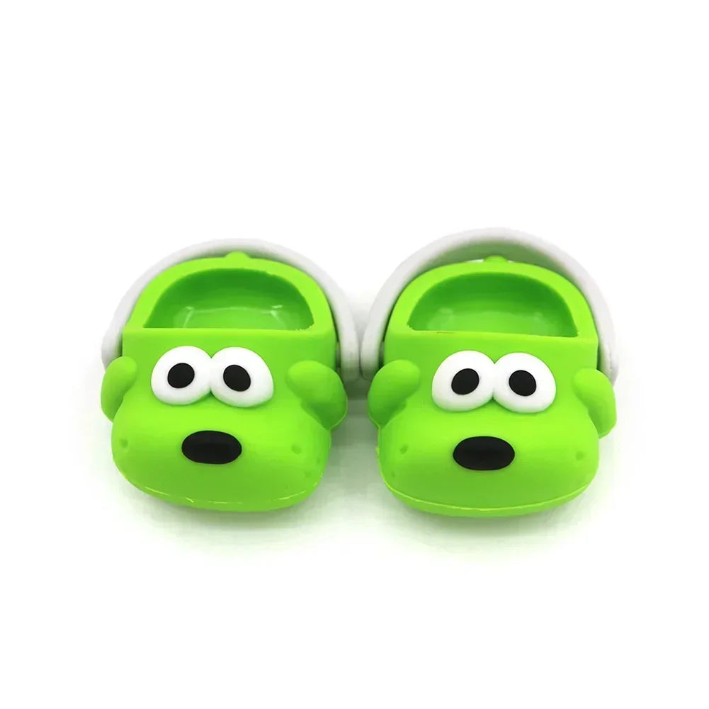 Slipper Shoes Macaron Style 17cm Labubu V2 V1 Doll Shoes Capybara Casual Sandal Dolls Accessories DIY Doll Toys