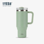 Tyeso 900/1200ML Tumbler Bottle Stainless Steel Car Mug With Handle Straw Thermal Iced Travel Vacuum Insulated Coffee Hot Cup