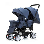 EU STOCK Twin strollers Double kids two seats strollers foldable carriage wholesale baby stroller Front and rear seats