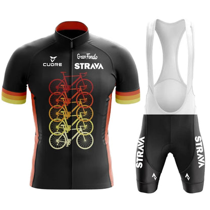 Ensemble Maillot Vélo Été Homme STRNVN – Respirant, Manches Courtes, VTT