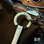 2Pcs/Lot Labubu Anti Drop Buckle Silicone Rope Keychain Protection Ring Colorful Winding Fixed Anti Drop