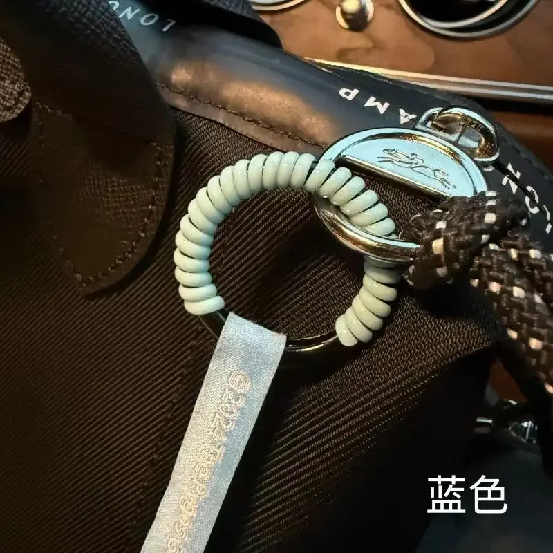 2Pcs/Lot Labubu Anti Drop Buckle Silicone Rope Keychain Protection Ring Colorful Winding Fixed Anti Drop