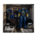 McFarlane Toys T-60 Vault Tec & Sole Survivor (Fallout New Vegas) 2-Pack 7" Action Figure Model Doll Garage Kit