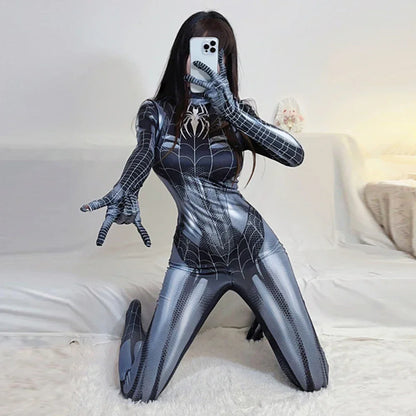 Cosplay Bodysuit Spider Super Woman Costume Halloween Suit Avenger Cosplay for Women Girl Gift Spandex Suit Carnival Party Prop