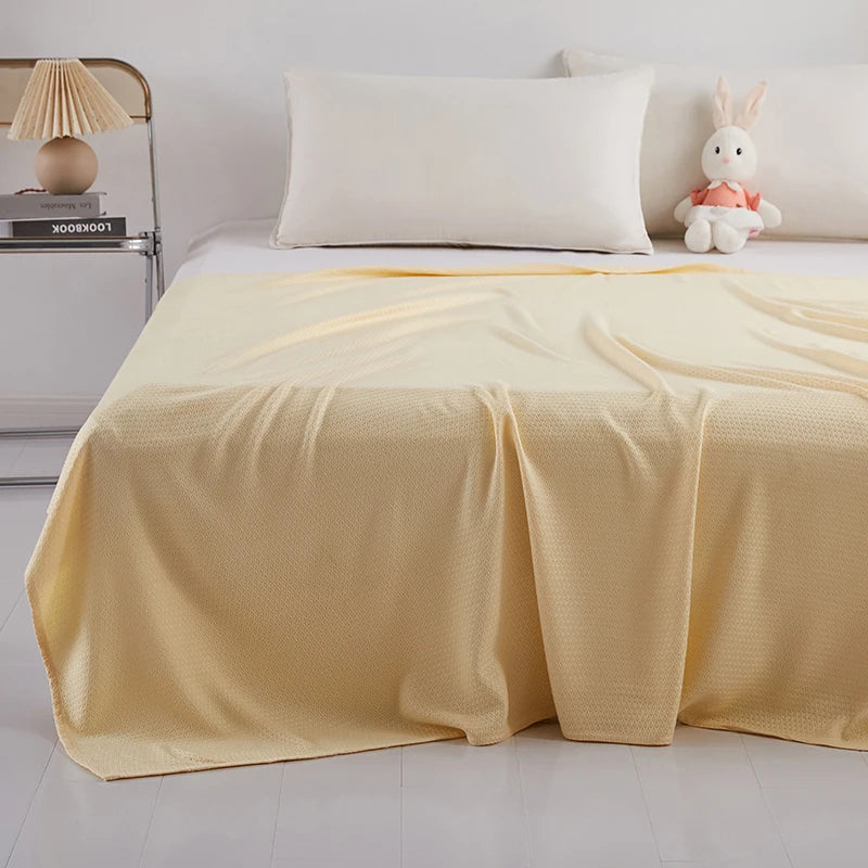 100% Bamboo Fiber Air Condition Quilt Thin Diamond Grid Lightweight Breathable Summer Blanket Soft Skin-friendly Summer Duvet