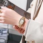 Fashionable Classic Five Bead Bracelet Watch Square Women's Fashion Watch Goddess Essential
