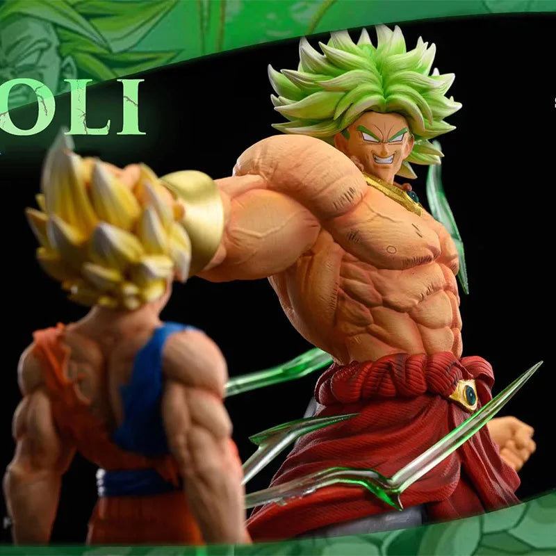 Broli Vs Goku Anime Figure Dragon Ball Broli 28cm Figurine Pvc Statue Model Doll Desk Decoration Collectible Toys Christmas Gift