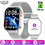 LIGE 2025 For Android IOS GPS Smart Watch Women 2.01" HD Screen Heart Rate Bluetooth Call Compass IP68 Waterproof Men Smartwatch