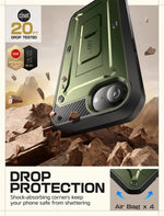 SUPCASE For iPhone 16e Case 6.1" (2025) UB Pro Military-Grade Protection Full Body Phone Case with Built-in Screen Protector