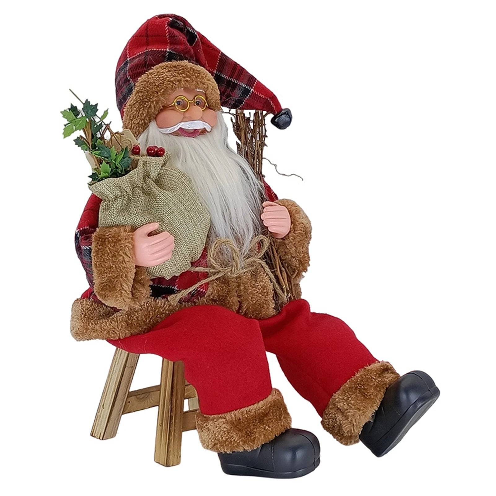 50cm Sitting Santa Clauses Decoration Fashionable Vivid Christmas Handiworks For Office