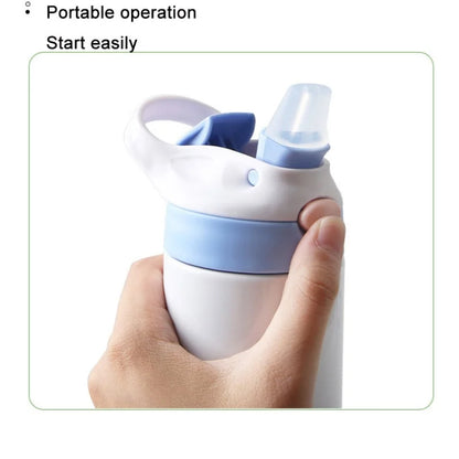 Outdoor Simple Solid Color Stainless Steel Vacuum Thermos Cup with Straw with Handle Children's Water Cup Portable Sports Cup