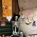 2025 Halloween Party Banner Hanging Pendants Bat Pumpkin Paper Garland Trick or Treat Happy Halloween Decoration Supplies Home