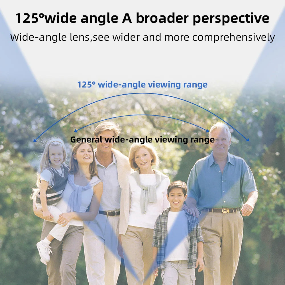 Visual Smart Doorbell Ring Door Camera Wireless Intelligent Video Bell Camera Intercom Doorbell Night Vision for Home Office