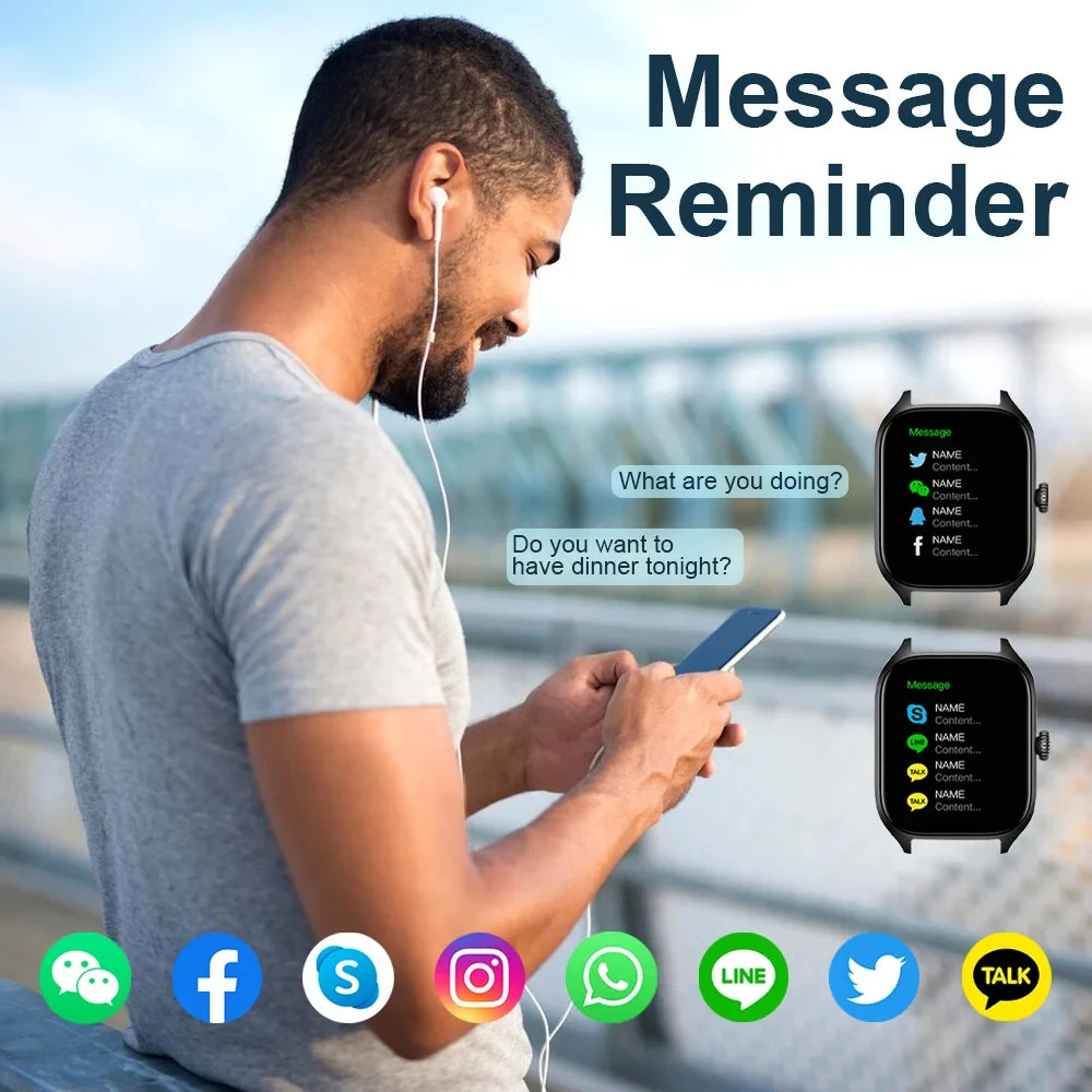 Xiaomi Smart Watch Dialing Answering Calls Exercise Tracking Heart Rate Sleep Monitor Bluetooth Smartwatch Man Woman Gift 2025