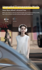 QCY H3 Lite ANC Wireless/Wired Headphones Bluetooth 5.3 Foldable Over Ear Headset HIFI Sound 60H Playtime Earphones Dual Connect