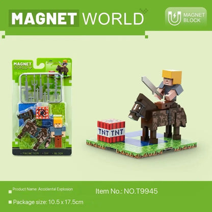 Magnetic Building Blocks Toy Gifts for Kids Ages 6+, DIY Educational Brick Sets with Strong Magnet Base