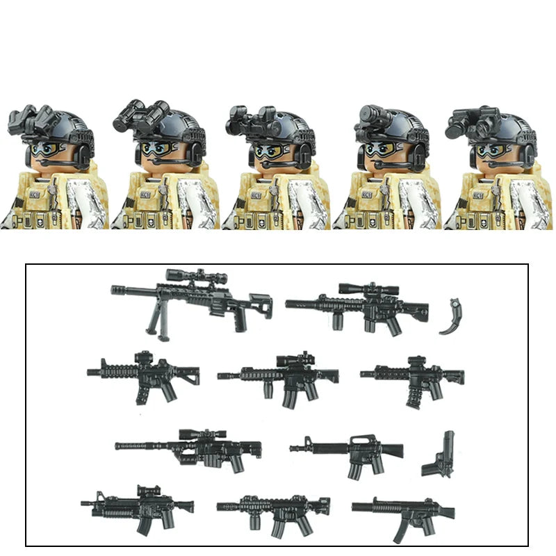 City Army Figures Building Blocks Russia Army Soldiers Weapons Special Combat Uniform Shield Combat Vests Shields Brick Toys