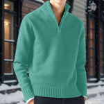 Sweaters For Men Clearance Casual Simple Bottom Sweater Solid Color Warm Knit Half Zip Long Sleeve Sweater Nuevo En SuéTeres