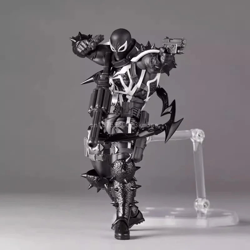 Agent Venom Revoltech Amazing Yamaguchi Anime Figures Venom Figurine Eugene Thompson Model PVC Model Collection Statue Toy Gifts