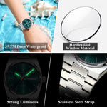 POEDAGAR Luxury Woman Watch Waterproof Luminous Fashion Quartz Ladies Wristwatch Date Week Stainless Steel Women's Watches Reloj