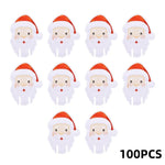 10pcs Santa Claus Snowman Tree Wine Glass 2024 Merry Christmas Decorations For Home Table Place Cards Xmas Gift New Year Party
