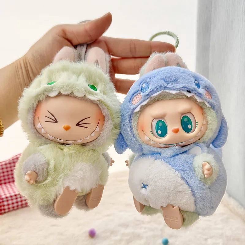 Labubu Doll Clothes Penguin Shark Bee Dinosaur Onesie - Cute Animal Jumpsuit for 17cm Pullip Blythe OB11 BJD
