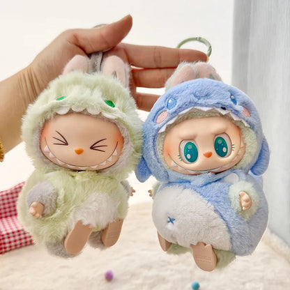 Labubu Doll Clothes Penguin Shark Bee Dinosaur Onesie - Cute Animal Jumpsuit for 17cm Pullip Blythe OB11 BJD