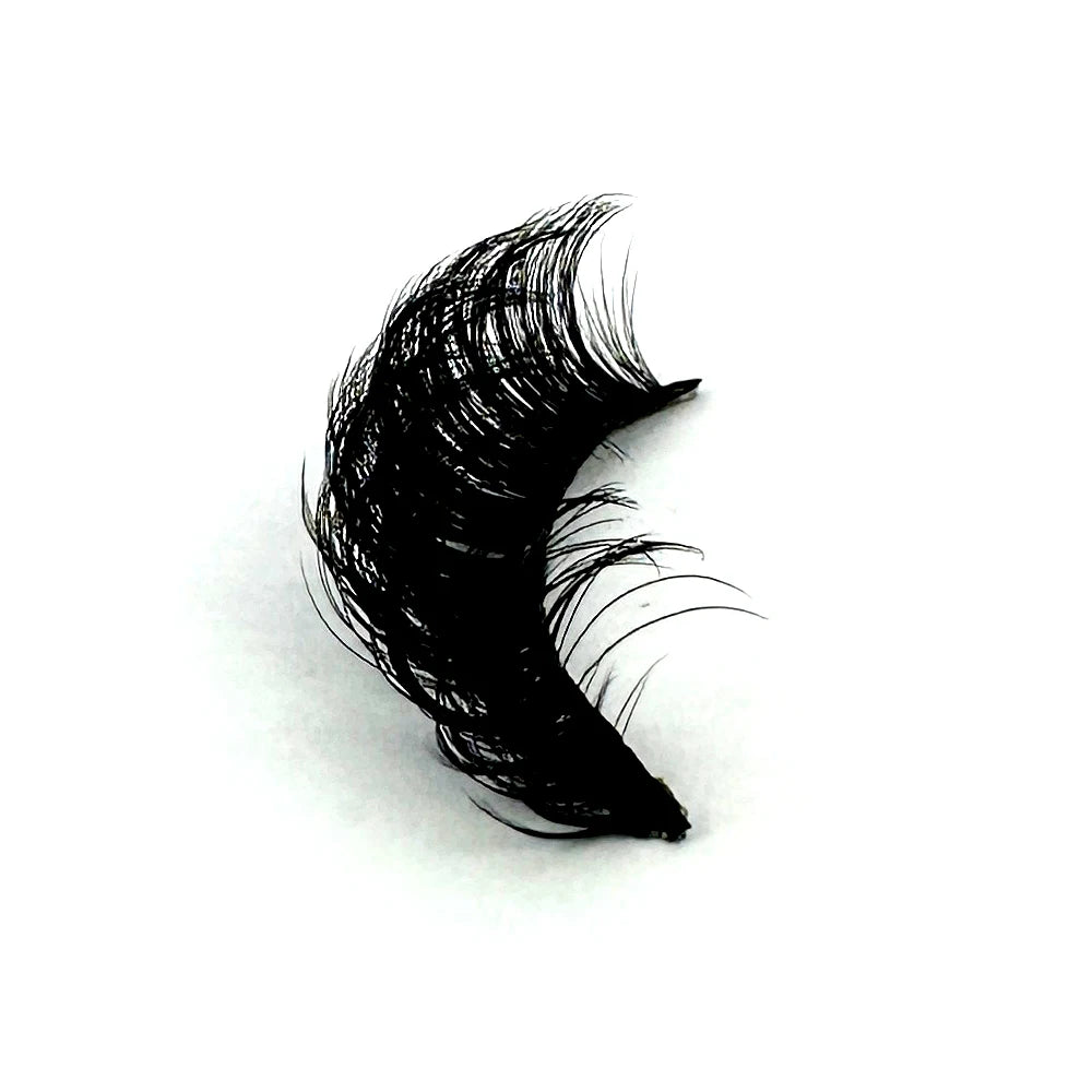 Cat Eye Eyelashes 3D Natural False Lashes D Curl Fluffy Soft Cross 5 Pairs Manga Lashes Wispy Natural Eyelash Extension Makeup