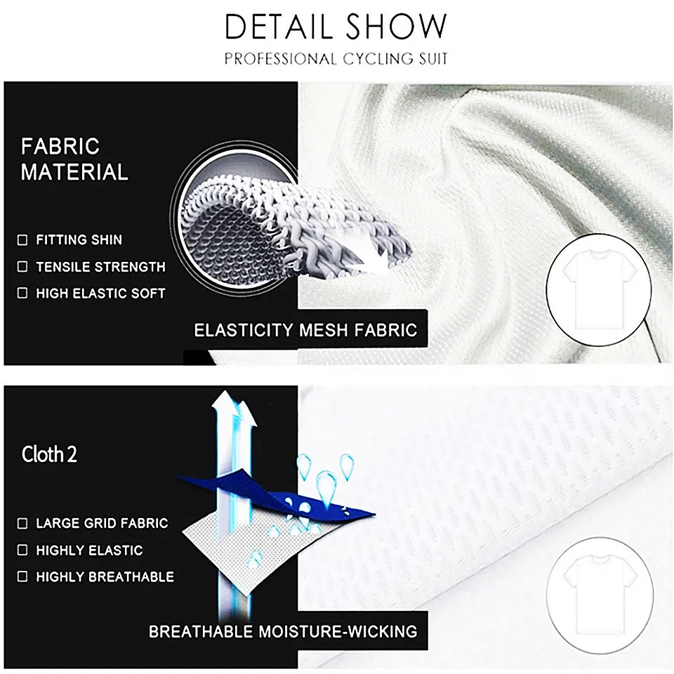 2024 Cycling Clothes Mtb Male Clothing Equipment Man Professional Shirt Shorts Men Jumper Summer Bike Jersey Bib Men's Tricuta