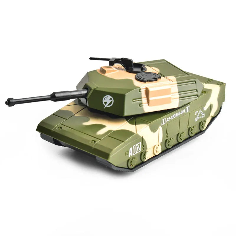 Alloy Metal Car Clockwork Simulation Military Armed Tank Armored Vehicle Car Truck Children's Toy Model Helicopter