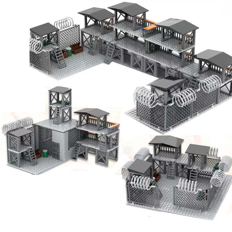 WW2 Army Military Base Model Building Kits Boys Toys Gifts Army Supplies Military Construction Building Blocks Sets