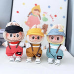 17cm Mini Plush Doll'S Clothes Outfit Accessories For Korea Kpop Exo Labubu Idol overalls pants set Macaron doll Clothing Gift