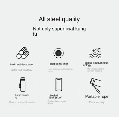 Thermal Water Bottle Keep Cold and Hot Water Bottle Thermos for Coffee Tea Vacuum Flasks Stainless Steel Thermos Bottle