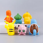 6pcs/set Pokemon Anime Action Figures Pikachu Toys Model Charmander Psyduck Squirtle Jigglypuff Bulbasaur Kawaii Dolls Kids Gift