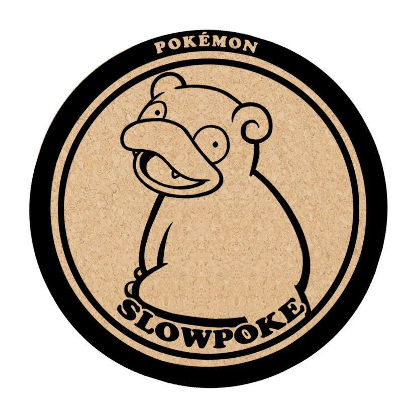 Pokemon Animation Game Peripheral Toys Cork Coaster Anti-slip Mats Q-Version Action Model Figures Colletion