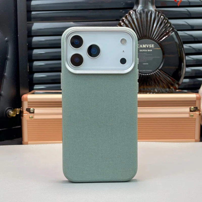 High Quality Original Tech Woven Phone Case For IPhone 17 16 15 Pro Max For Magsafe Invisible Magnetic Charging Shockproof Cover