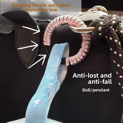 Labubu Anti Drop Buckle Silicone Rope Keychain Protection Ring Colorful Winding Fixed Anti Drop Labubu Accessories