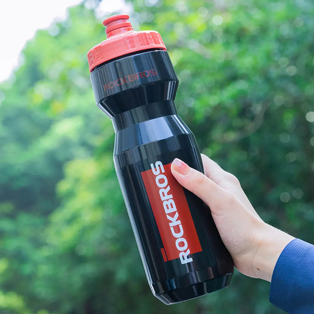 ROCKBROS Cycling Water Bottle+Water Bottle Holder 2-Piece Set -750ml Sports Water Bottle+Integrated Molded Water Bottle Holder