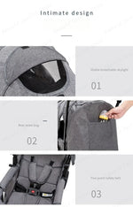 EU STOCK Twin strollers Double kids two seats strollers foldable carriage wholesale baby stroller Front and rear seats