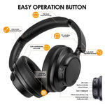 Siindoo New JH-ANC630 Active Noise Cancelling Wireless Headphones Over Ear Bluetooth earphones with Mic 70H Playtime Clear Calls